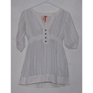 BCBGeneration XS Top Pin Striped Short Sleeve